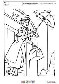 mary-poppins boyama sayfaları